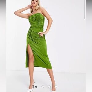 Green strapless Asos - Rare London Dress